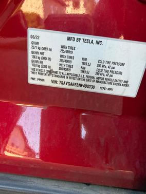 Red 2022 Tesla Model Y Long Range