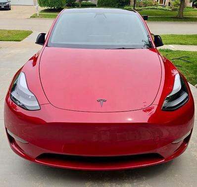 Red 2022 Tesla Model Y Performance