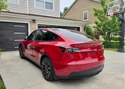 Red 2022 Tesla Model Y Performance