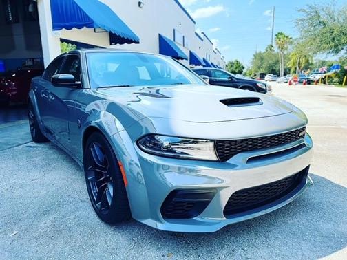 Gray 2023 Dodge Charger SRT Hellcat Widebody Jailbreak