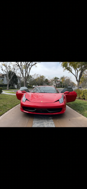 Red 2010 Ferrari 458 Italia Base