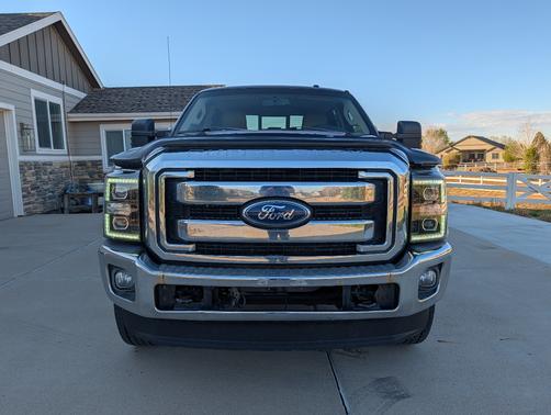 Red 2012 Ford F-350 Lariat