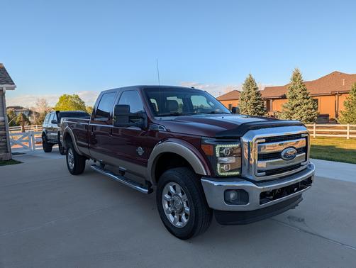 Red 2012 Ford F-350 Lariat