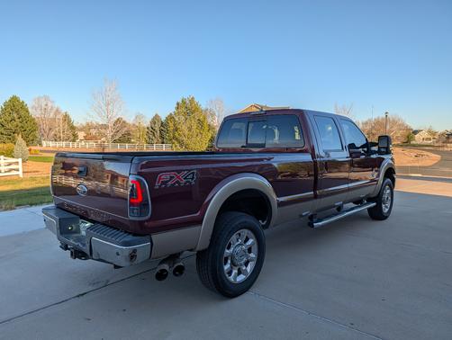 Red 2012 Ford F-350 Lariat