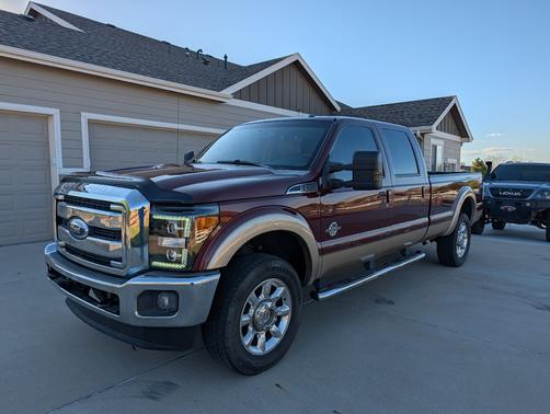 Red 2012 Ford F-350 Lariat