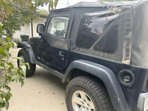 Blue 2003 Jeep Wrangler Rubicon
