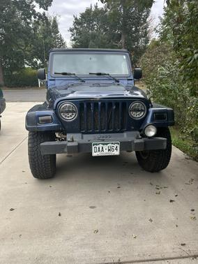 Blue 2003 Jeep Wrangler Rubicon