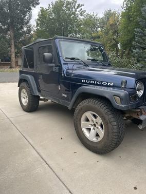 Blue 2003 Jeep Wrangler Rubicon