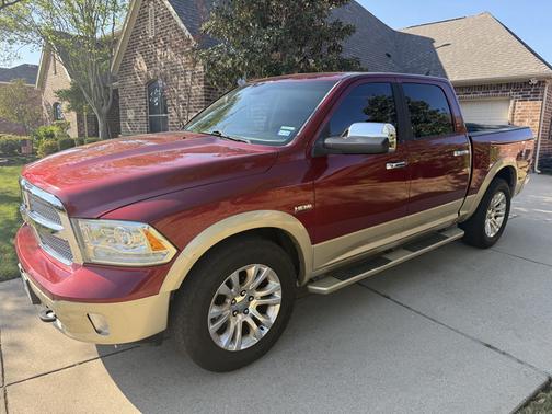 Red 2013 RAM 1500 Laramie Longhorn Edition