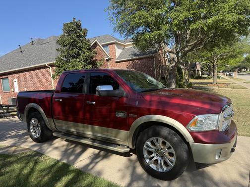 Red 2013 RAM 1500 Laramie Longhorn Edition