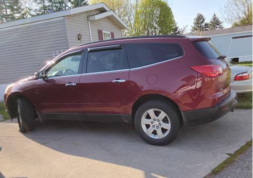 Red 2011 Chevrolet Traverse LT
