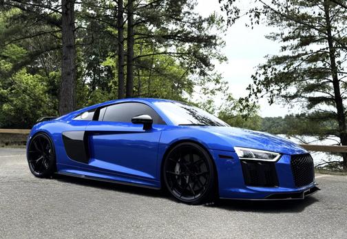 Blue 2017 Audi R8 5.2 V10 plus