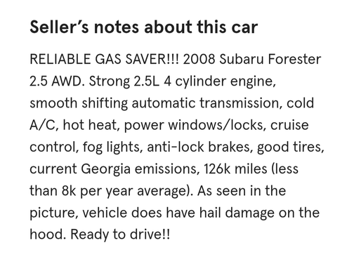 2008 Subaru Forester 2.5 X