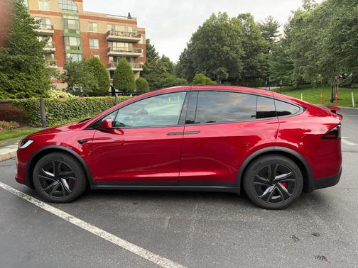 Red 2026 Tesla Model X Plaid