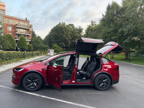 Red 2026 Tesla Model X Plaid