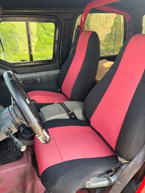 Red 1995 Jeep Wrangler S