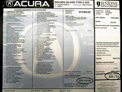 2024 Acura MDX Type S w/Advance Package 