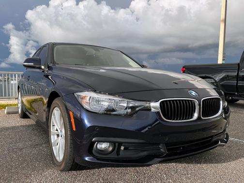 Blue 2017 BMW 320 i
