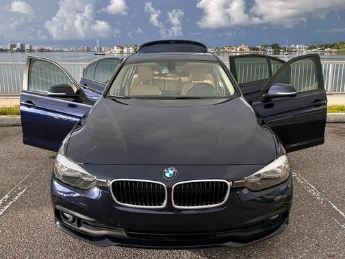 Blue 2017 BMW 320 i