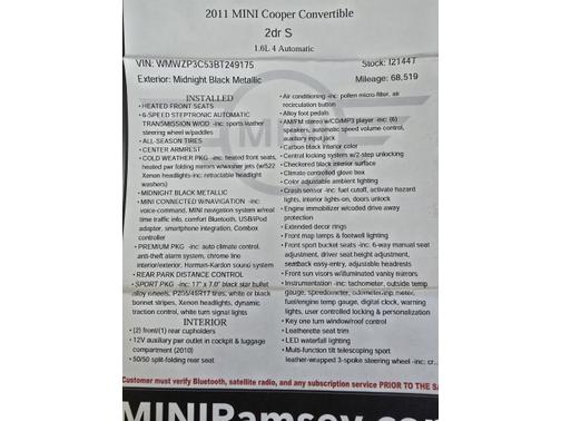 Black 2011 MINI Cooper S Base