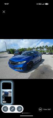 Blue 2019 Honda Civic Sport