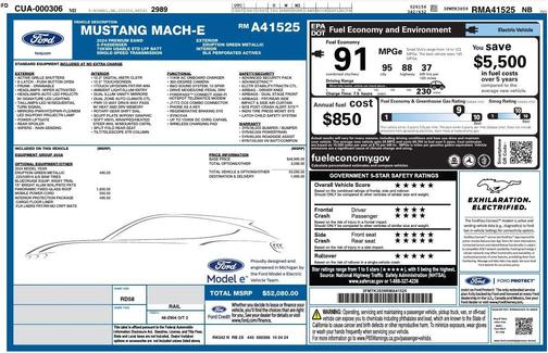 Green 2024 Ford Mustang Mach-E Premium