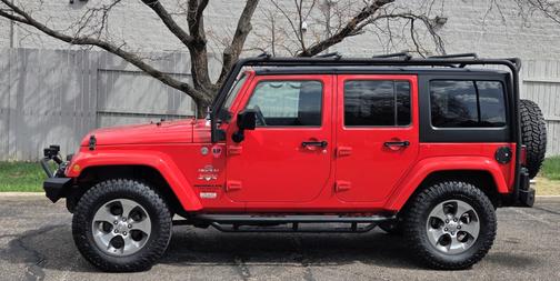 Red 2017 Jeep Wrangler Unlimited Sahara