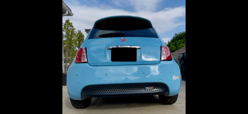 Blue 2015 FIAT 500e Battery Electric