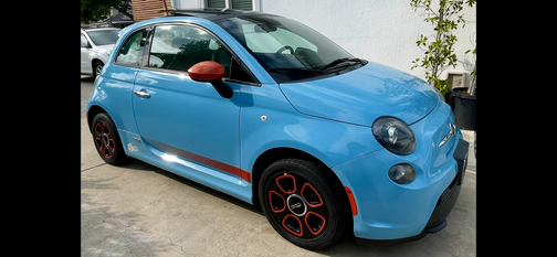 Blue 2015 FIAT 500e Battery Electric