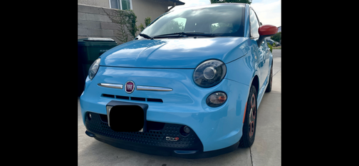 Blue 2015 FIAT 500e Battery Electric
