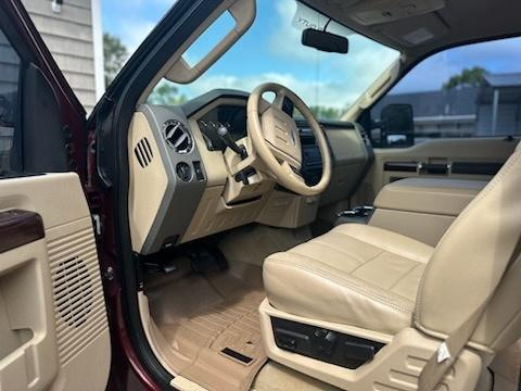 Red 2008 Ford F-250 Lariat Crew Cab Super Duty