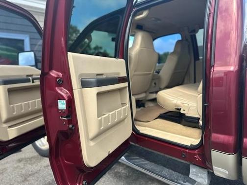 Red 2008 Ford F-250 Lariat Crew Cab Super Duty