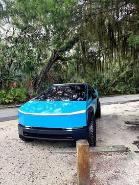 Blue 2024 Tesla Cybertruck Cyberbeast
