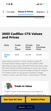 Black 2003 Cadillac CTS Base