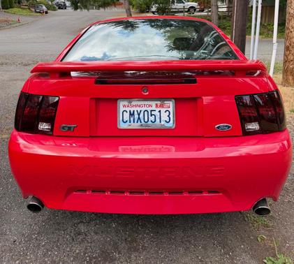 Red 2002 Ford Mustang GT