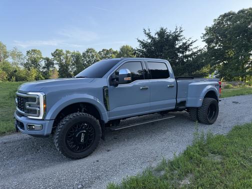 Blue 2025 Ford F-450 Platinum