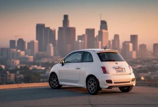 White 2014 FIAT 500 Sport