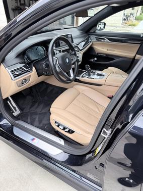Blue 2017 BMW 750 i xDrive