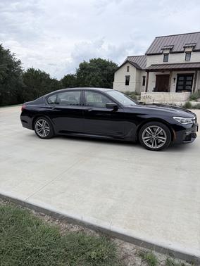 Blue 2017 BMW 750 i xDrive