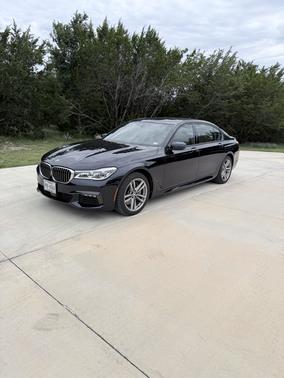 Blue 2017 BMW 750 i xDrive