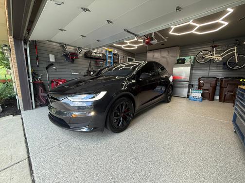 Gray 2025 Tesla Model X Plaid