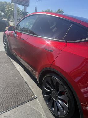 Red 2024 Tesla Model Y Performance