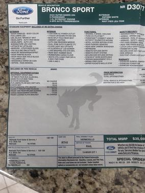 2022 Ford Bronco Sport Outer Banks