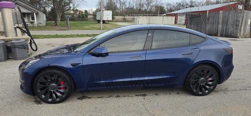 Blue 2022 Tesla Model 3 Performance