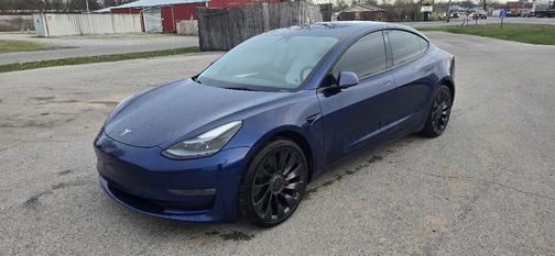Blue 2022 Tesla Model 3 Performance