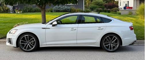 White 2023 Audi A5 45 S line Prestige