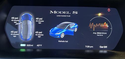Blue 2020 Tesla Model S Long Range Plus