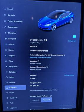 Blue 2020 Tesla Model S Long Range Plus