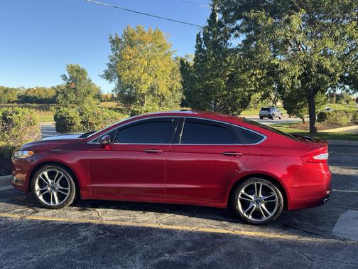 Red 2016 Ford Fusion Titanium