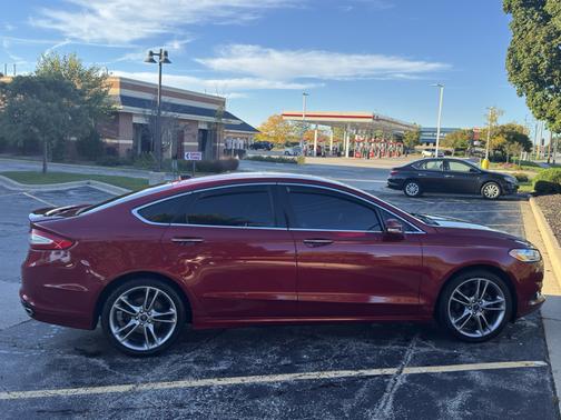Red 2016 Ford Fusion Titanium